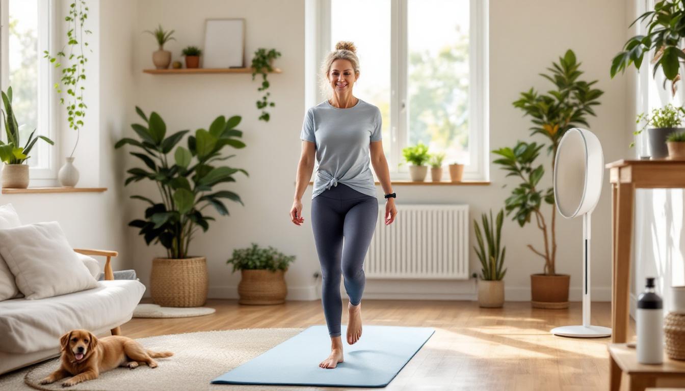 doe 5.000 stappen in 45 minuten bij je thuis met deze low-impact wandeltraining die je gewrichten spaart.