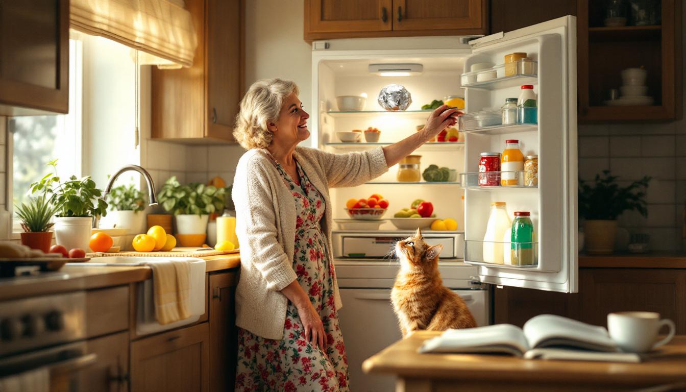 ontdek de slimme oma-hack: een bolletje aluminiumfolie in de koelkast houdt je voedsel langer vers en vermindert geurtjes. simpel, effectief en verrassend!