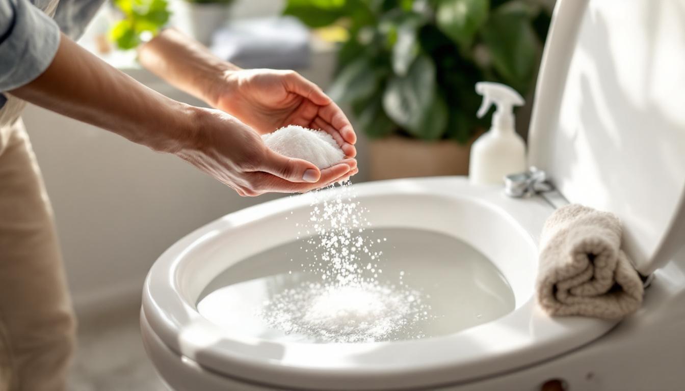 ontdek de eenvoudige tip waar schoonmakers dagelijks op vertrouwen om uw toilet schoon te houden met zout. houd uw toilet fris en schoon zonder gedoe!