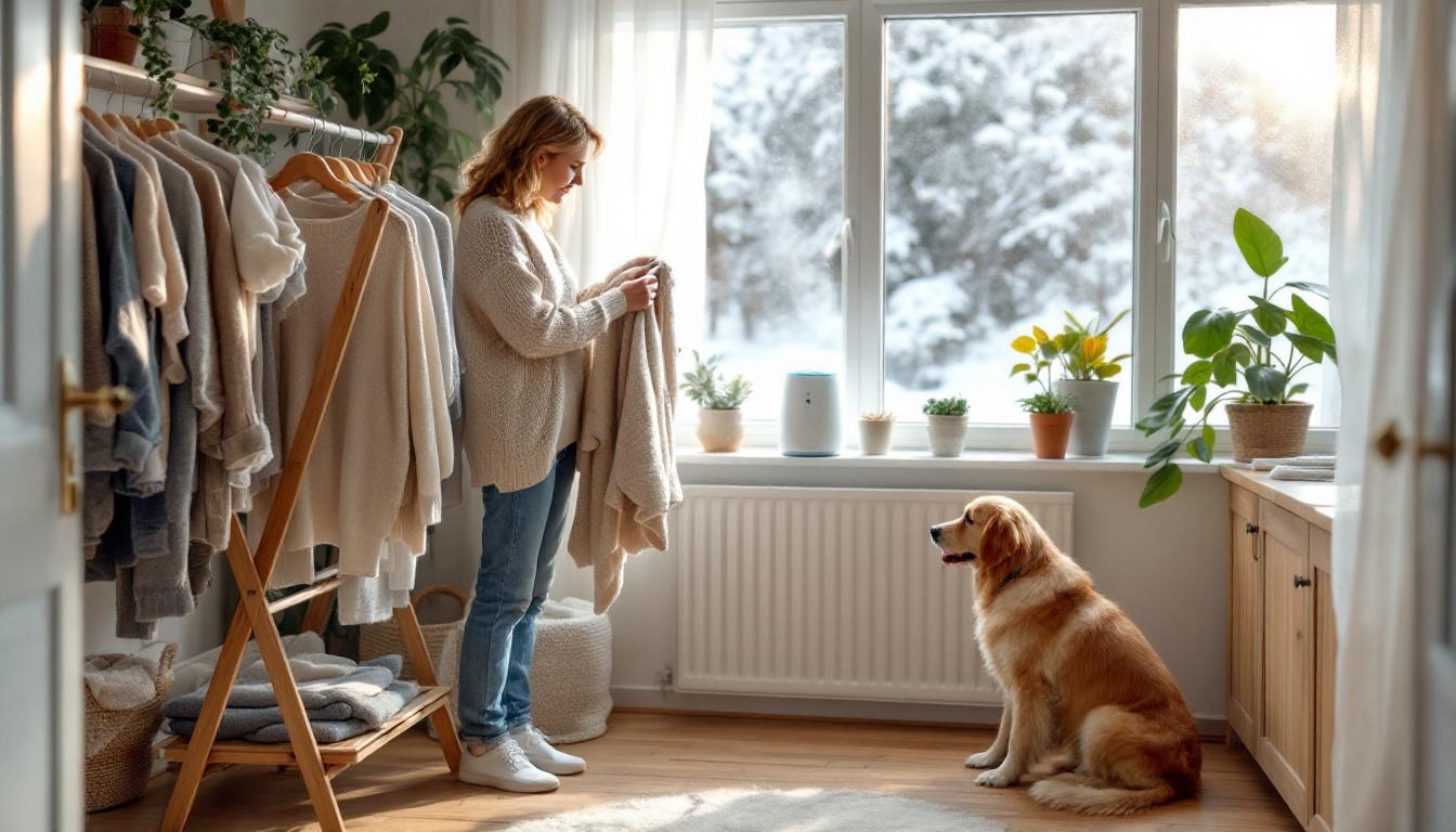 ontdek hoe je je was in de winter sneller en efficiënter kunt drogen zonder de droger te gebruiken met deze slimme methode.