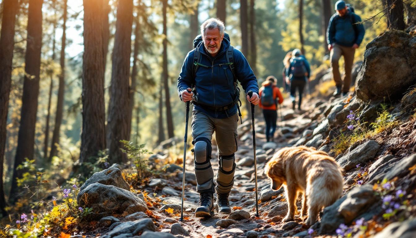 last van pijnlijke knieën tijdens het afdalen? ontdek deze 7 professionele tips die je helpen om levenslang pijnvrij te blijven wandelen.
