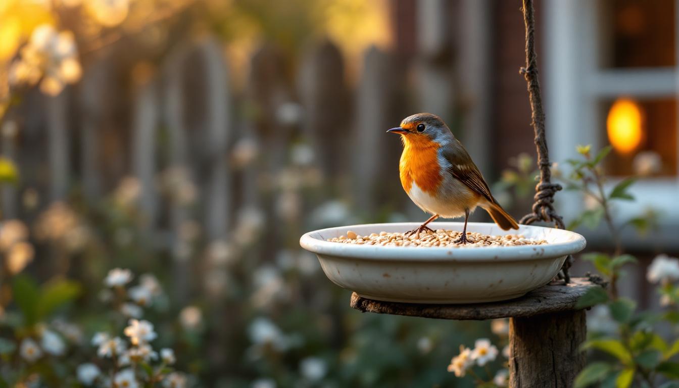 ontdek hoe je roodborstjes aantrekt met een eenvoudig en goedkoop voedsel van slechts 3 cent. leg het vanavond nog buiten en geniet van deze charmante vogels in je tuin.