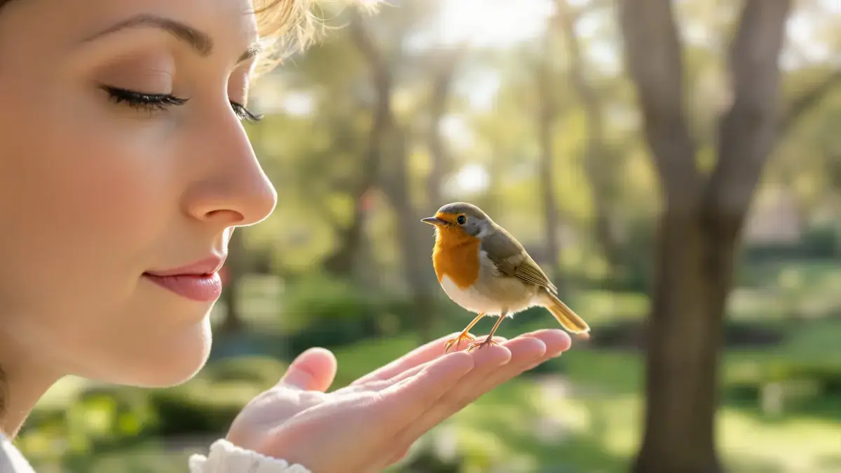 Wanneer je een roodborstje van dichtbij tegenkomt, zit er altijd een betekenis achter zijn nadering.